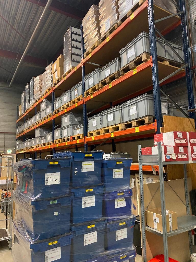 Palletstelling magazijnstelling Mecalux set11,25 mtr. koopje, Ophalen