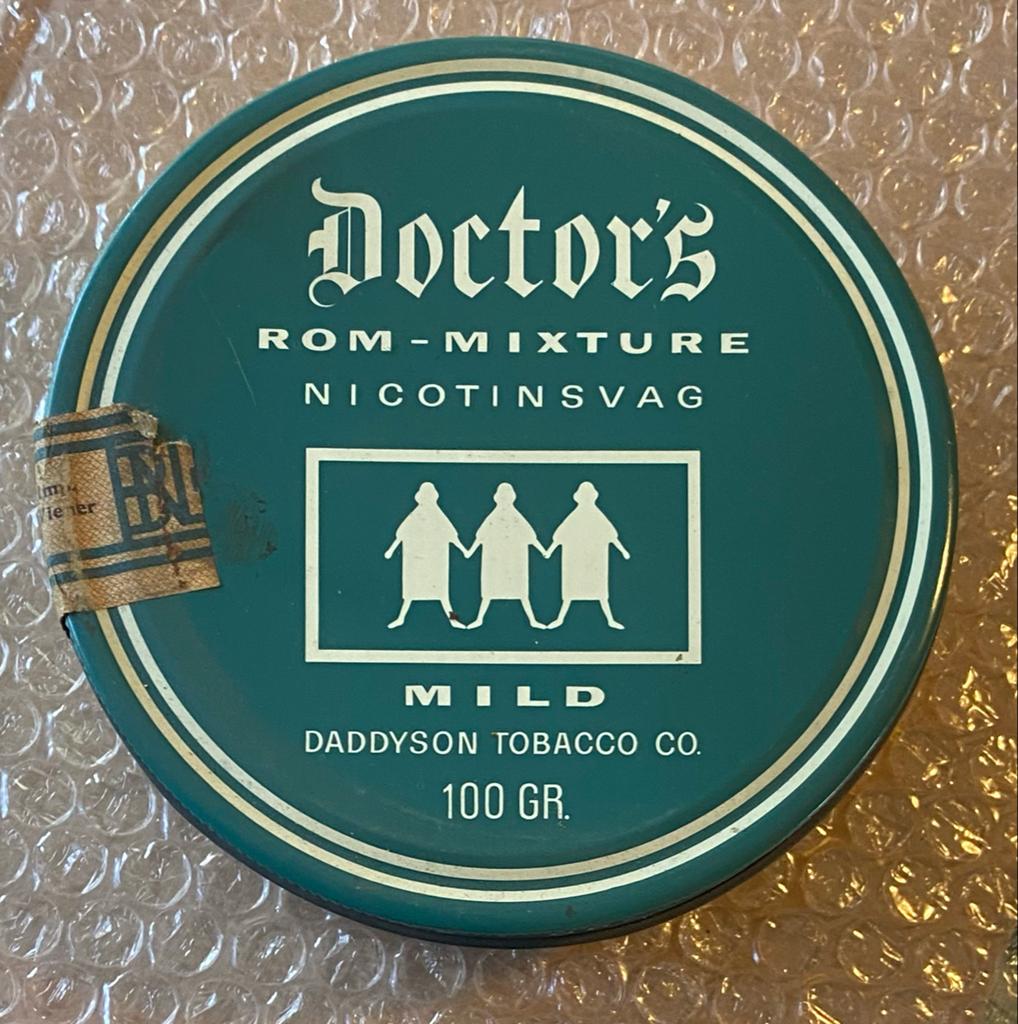 Vintage Doctor's Rom-Mixture tabaksblikje - Nicotinsvag, Ophalen of Verzenden, Gebruikt, Overige, Overige merken