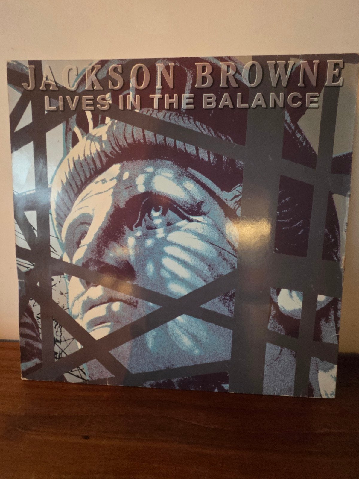 LP Jackson Browne-Lives in the Balance, Cd's en Dvd's, Vinyl | Rock, Ophalen of Verzenden, Gebruikt