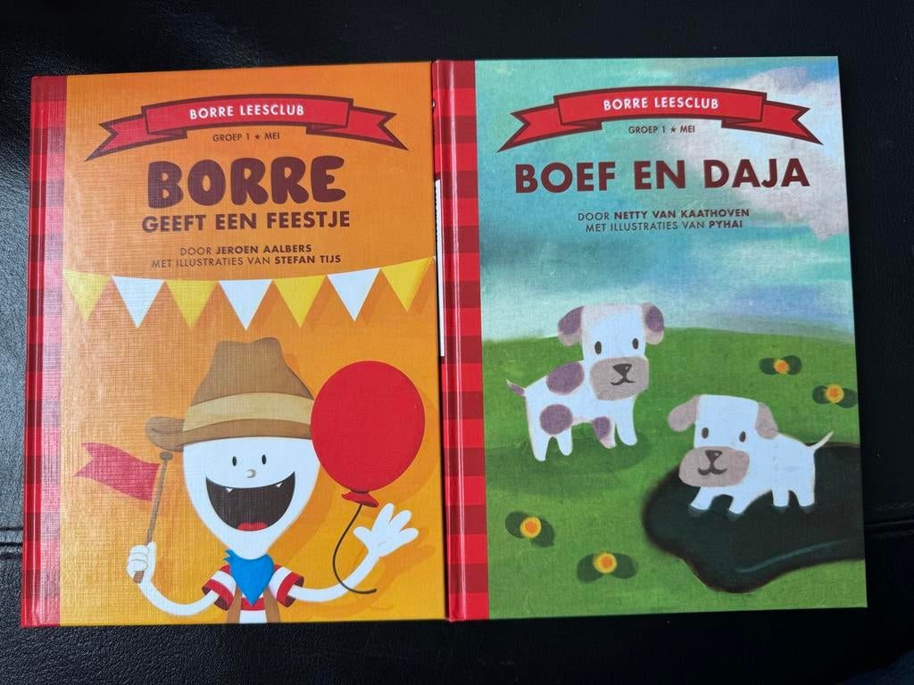 Borre Leesclub Boeken: Borre Geeft een Feestje & Boef en Daj, Ophalen of Verzenden, Zo goed als nieuw