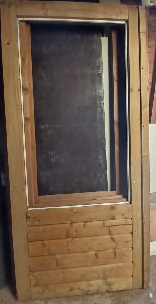 Dubbele tuindeuren Geimpregneerde schuurtje deur tuinhuis, Ophalen, 120 cm of meer, Buitendeur, 200 tot 215 cm