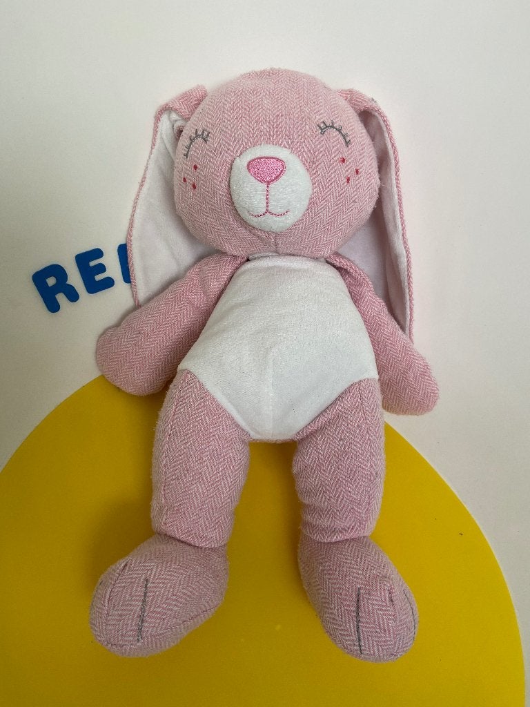 K4709 Large woodland plush konijn roze, Ophalen of Verzenden, Zo goed als nieuw, Konijn