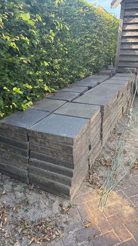 Tegels Beton terras oprit grijs 40x40x8 (20,4m2), Tuin en Terras, Tegels en Klinkers, Ophalen, Gebruikt, 10 m² of meer, Beton