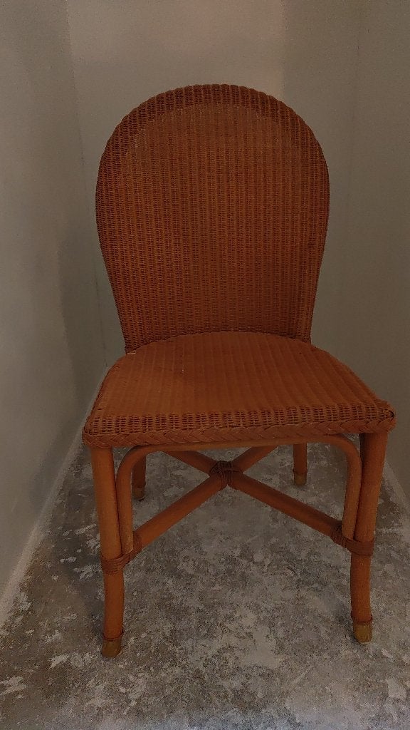 Rieten eetkamerstoelen, Ophalen, Twee, Bruin, Riet of Rotan