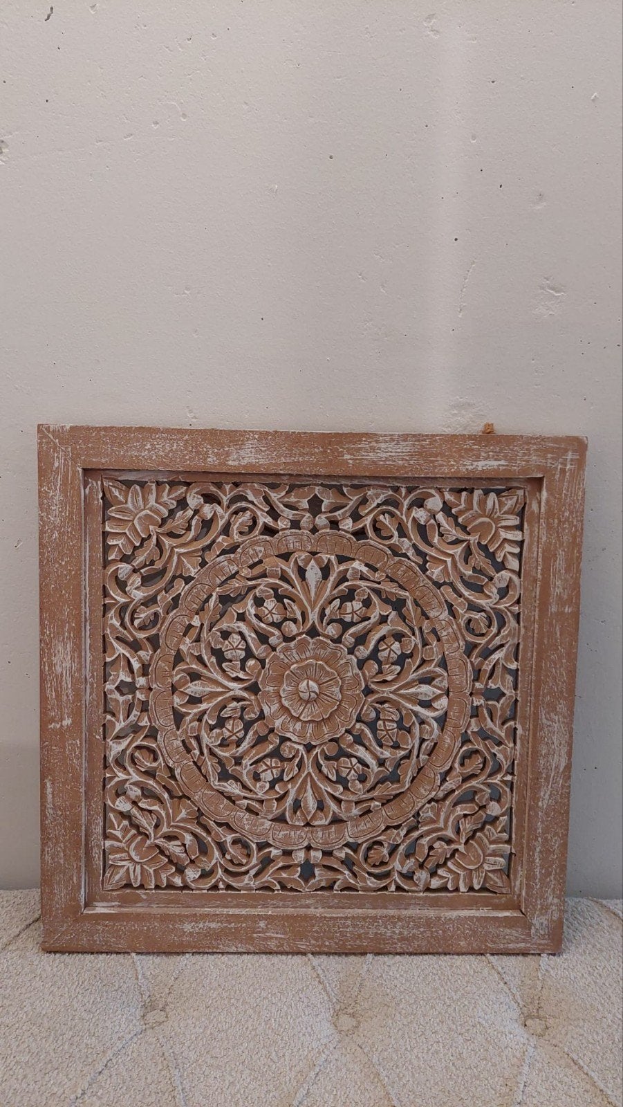 Houten muur decoratie  wandpaneel 60x60, Ophalen