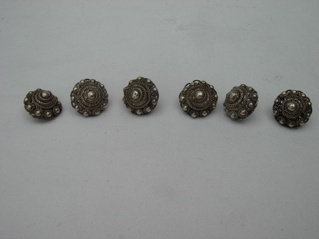 ZES ZILVEREN ZEEUWSE KNOP KNOPEN., Sieraden, Tassen en Uiterlijk, Verzenden, Zilver, Overige typen