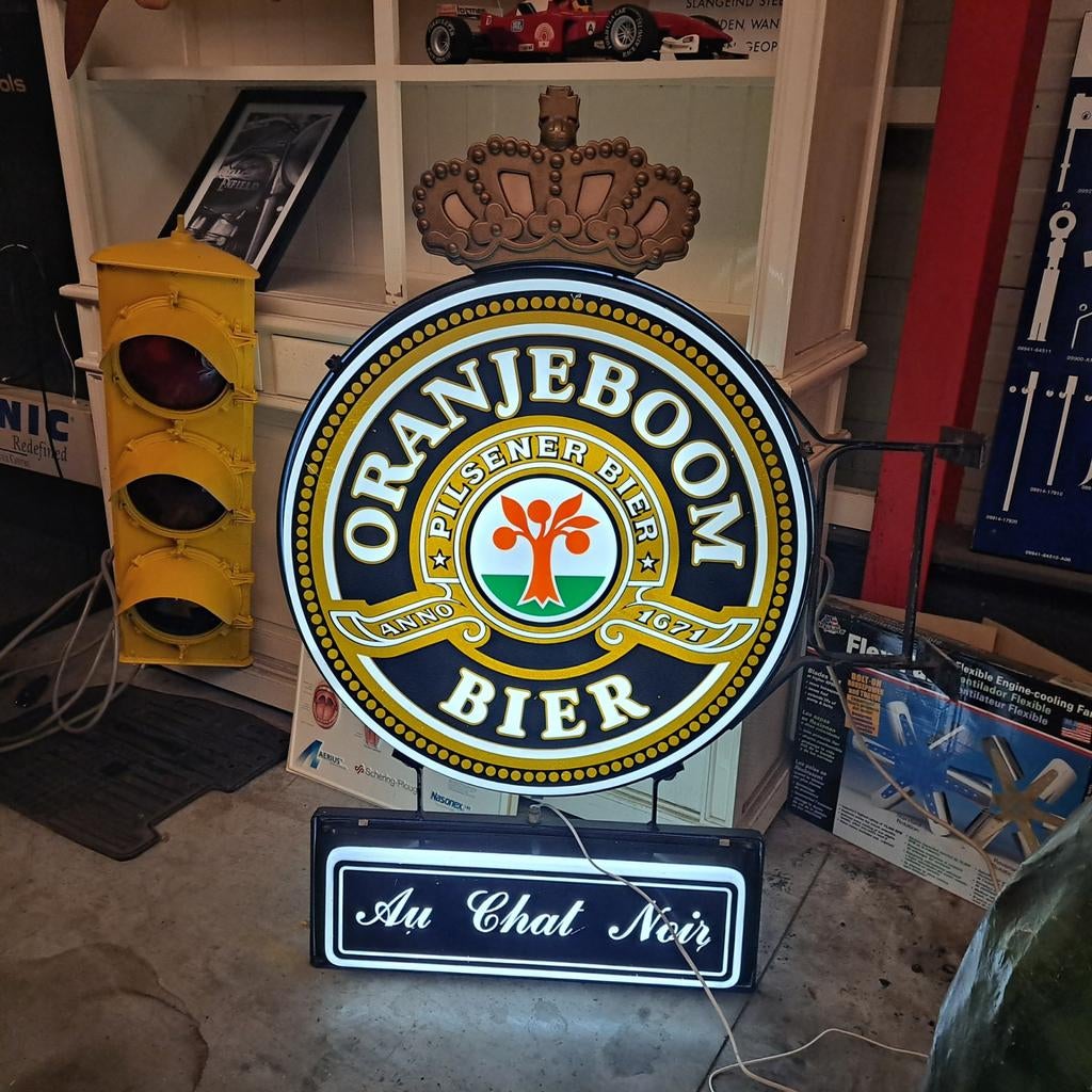 Oranjeboom Bier lichtbak Xxl Vintage, Verzamelen, Merken en Reclamevoorwerpen, Ophalen, Gebruikt, Lichtbak of (neon) lamp
