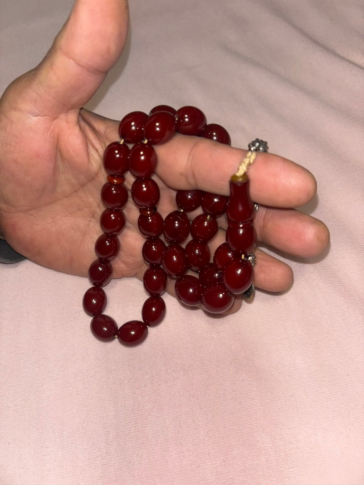 Tasbih bakeliet, Ophalen of Verzenden, Zo goed als nieuw, Zilver, Dame