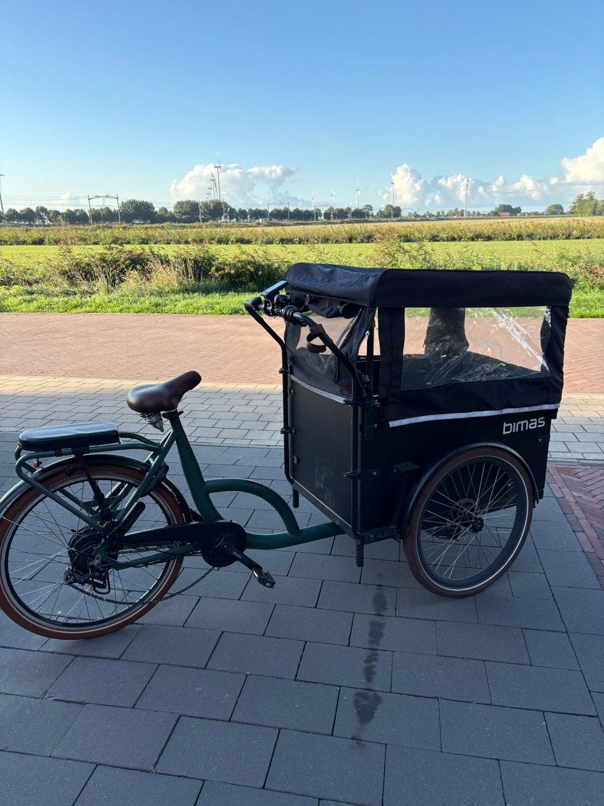 Bimas elektrische bakfiets – 4 kinderen – 3.600 km, Ophalen, Gebruikt, 4 kinderen of meer