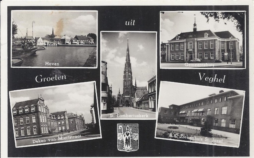 C11 Gelopen oude ansichtkaart groeten uit veghel, Verzamelen, Ophalen of Verzenden, 1980 tot heden, Gelopen