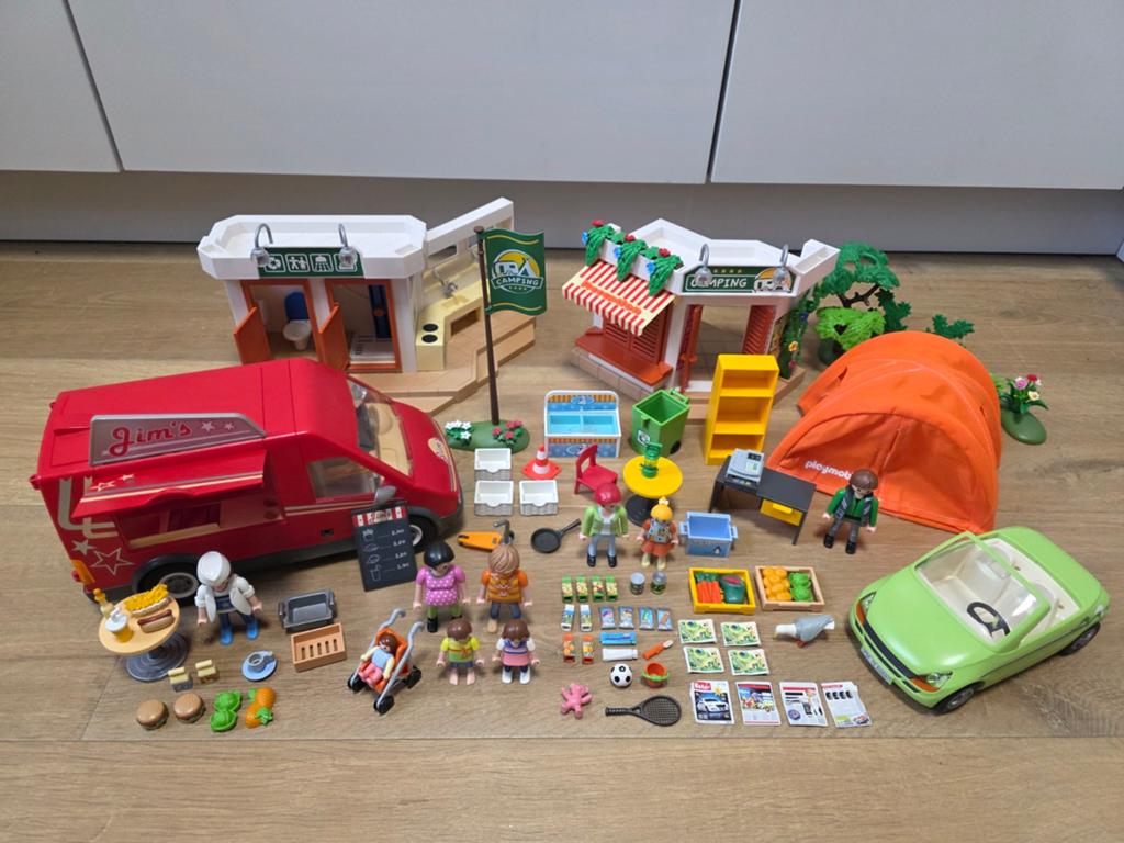 Playmobil 5432 camping, 5677 Jimmy's foodtruck en meer, Ophalen of Verzenden, Gebruikt