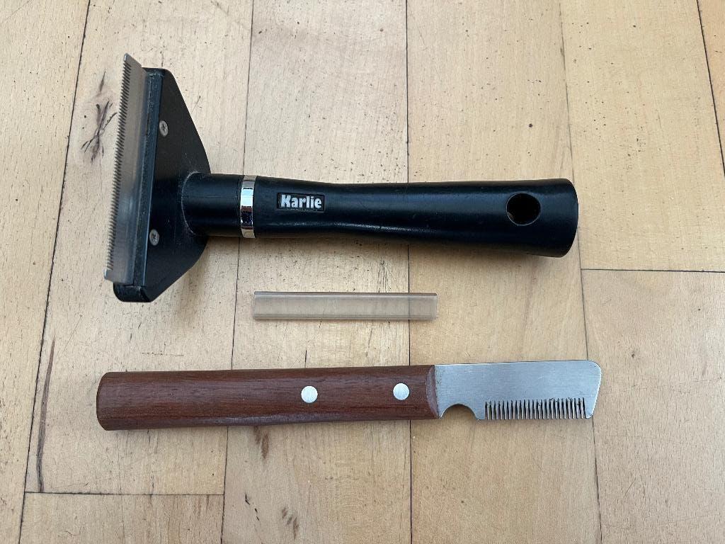 Hondentrimkam en karlieborstel onderhaar, Ophalen of Verzenden, Gebruikt