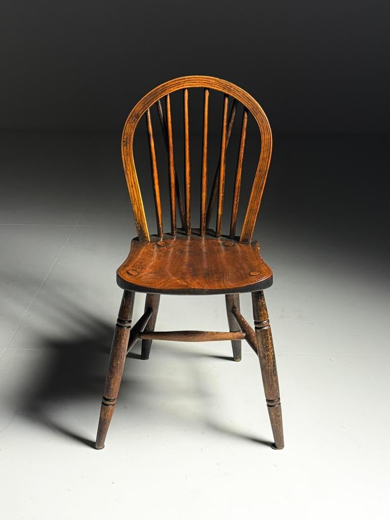 Set van 6 Windsor stoelen antiek, Ophalen, Zo goed als nieuw, Bruin, Vijf, Zes of meer stoelen