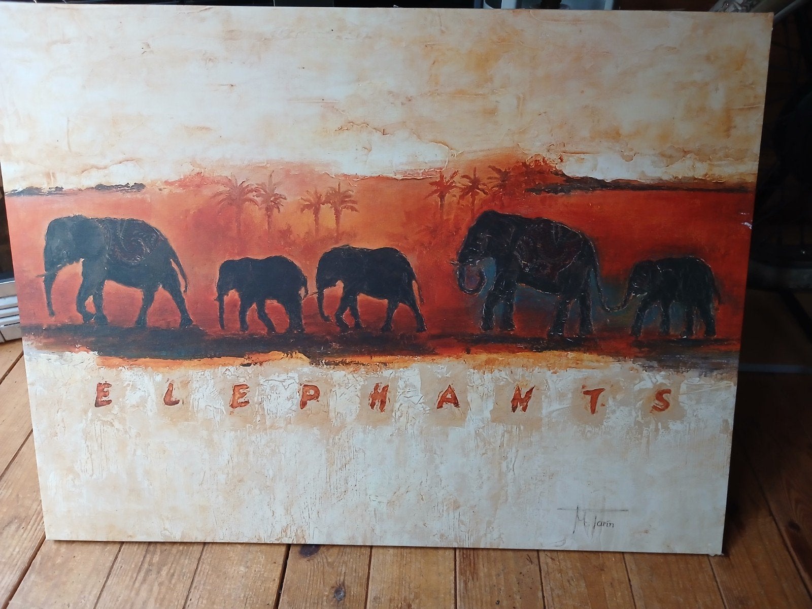 canvas olifanten, Ophalen