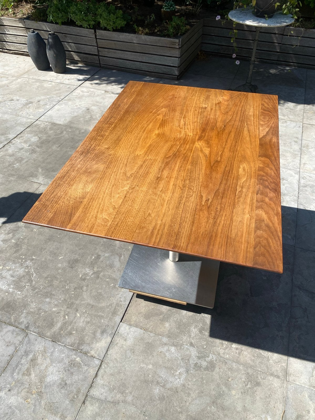 Arco Lance eettafel - Massief notenhout, Huis en Inrichting, Ophalen, Gebruikt, 100 tot 150 cm, 50 tot 100 cm