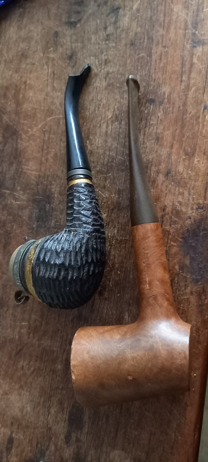 2 vintage rookpijpen, Verzamelen, Ophalen of Verzenden, Gebruikt, (Water)pijp