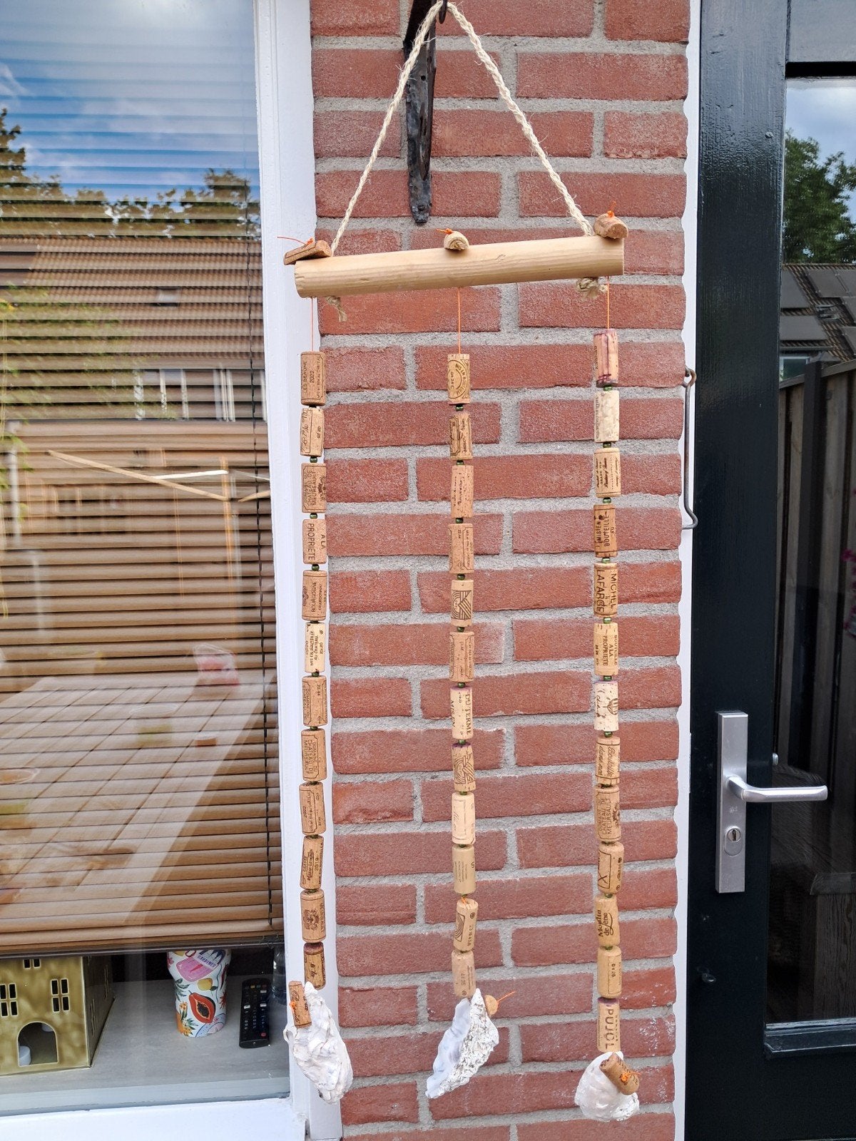 Unieke windgong van kurk en oesterschelpen, Ophalen, Meerkleurig, Nieuw, Landelijk
