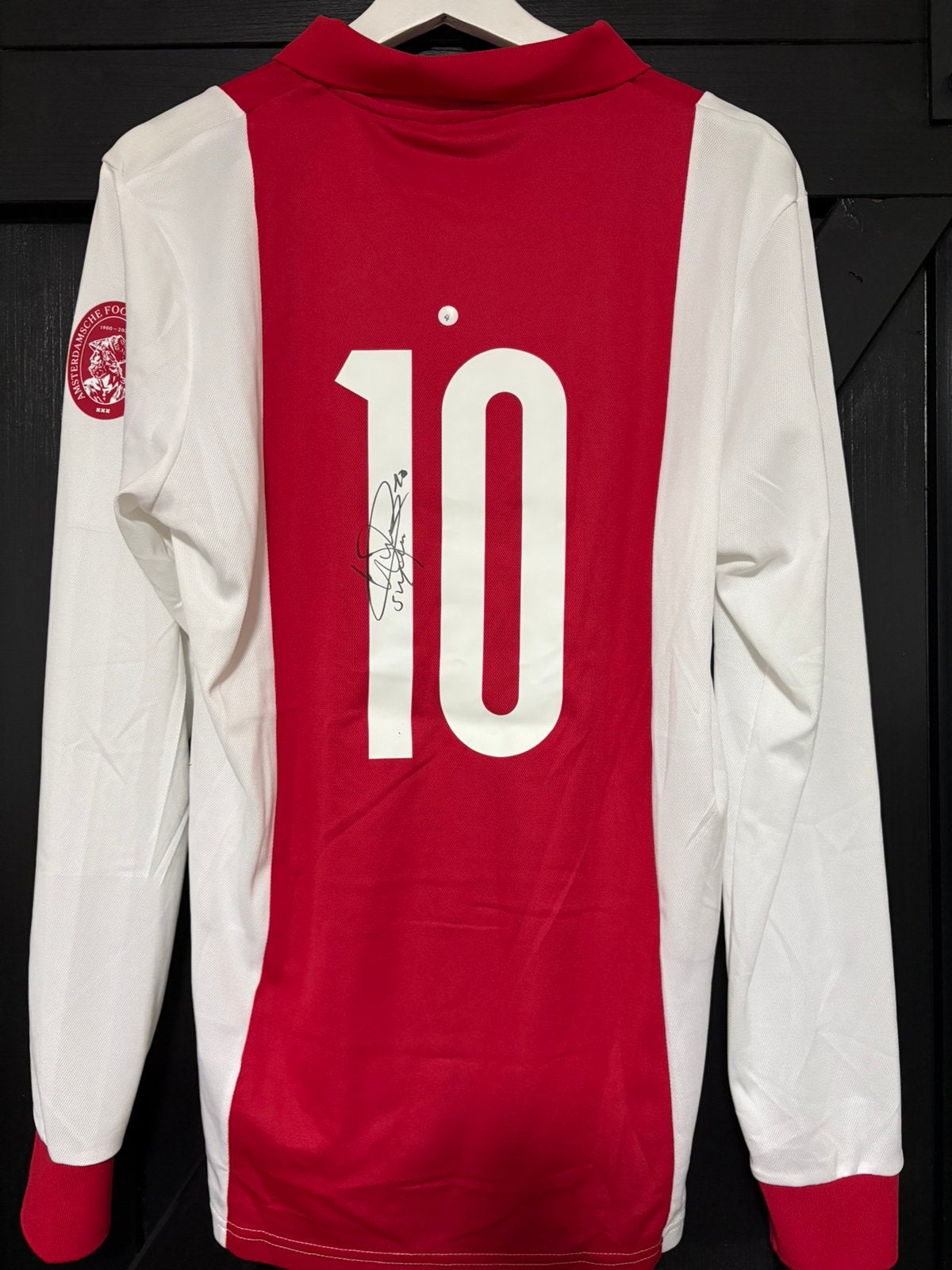 Gesigneerd Ajax Jubileumshirt, Wesley Sneijder #10, Ophalen of Verzenden, Zo goed als nieuw, Shirt