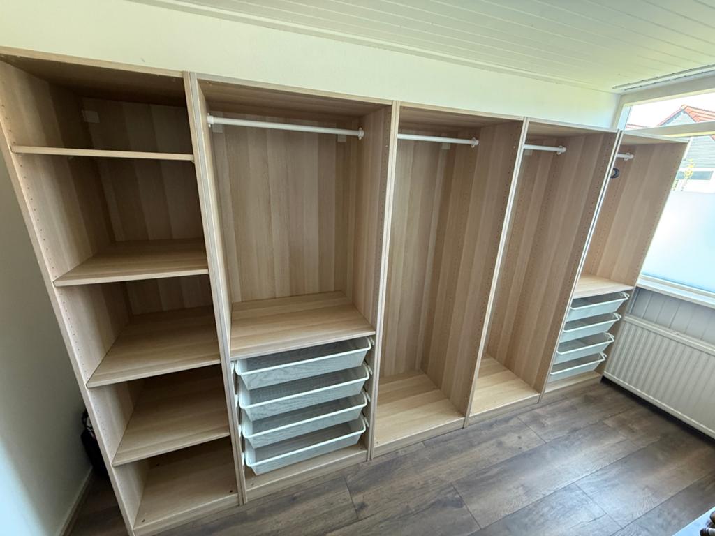 6x complete IKEA PAX Kledingkast met Planken en Lades, Huis en Inrichting, Ophalen, 200 cm of meer, Zo goed als nieuw, 200 cm of meer