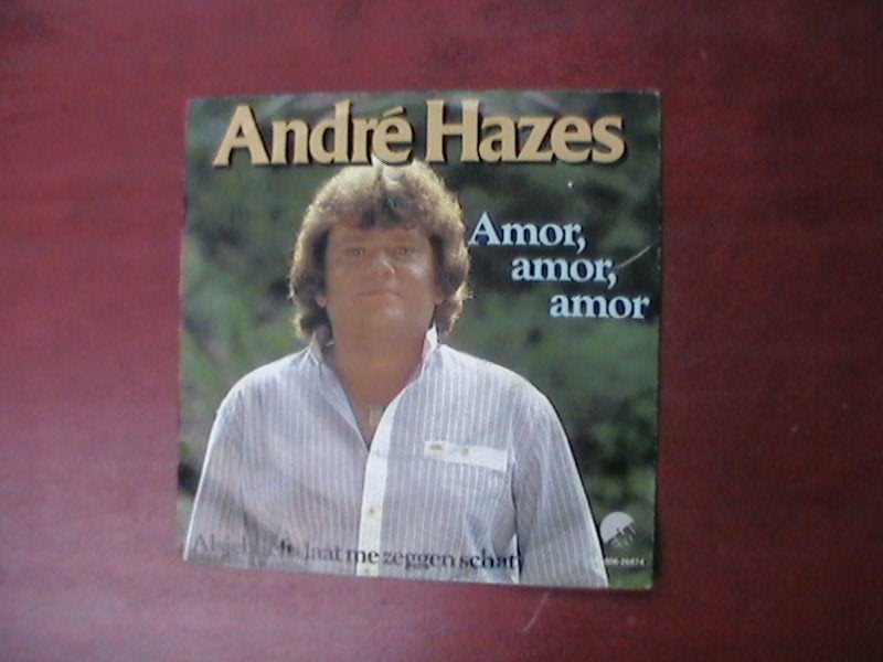 andre hazes jukebox single amor, amor, amor uit 1982, Ophalen of Verzenden, Zo goed als nieuw, Nederlandstalig