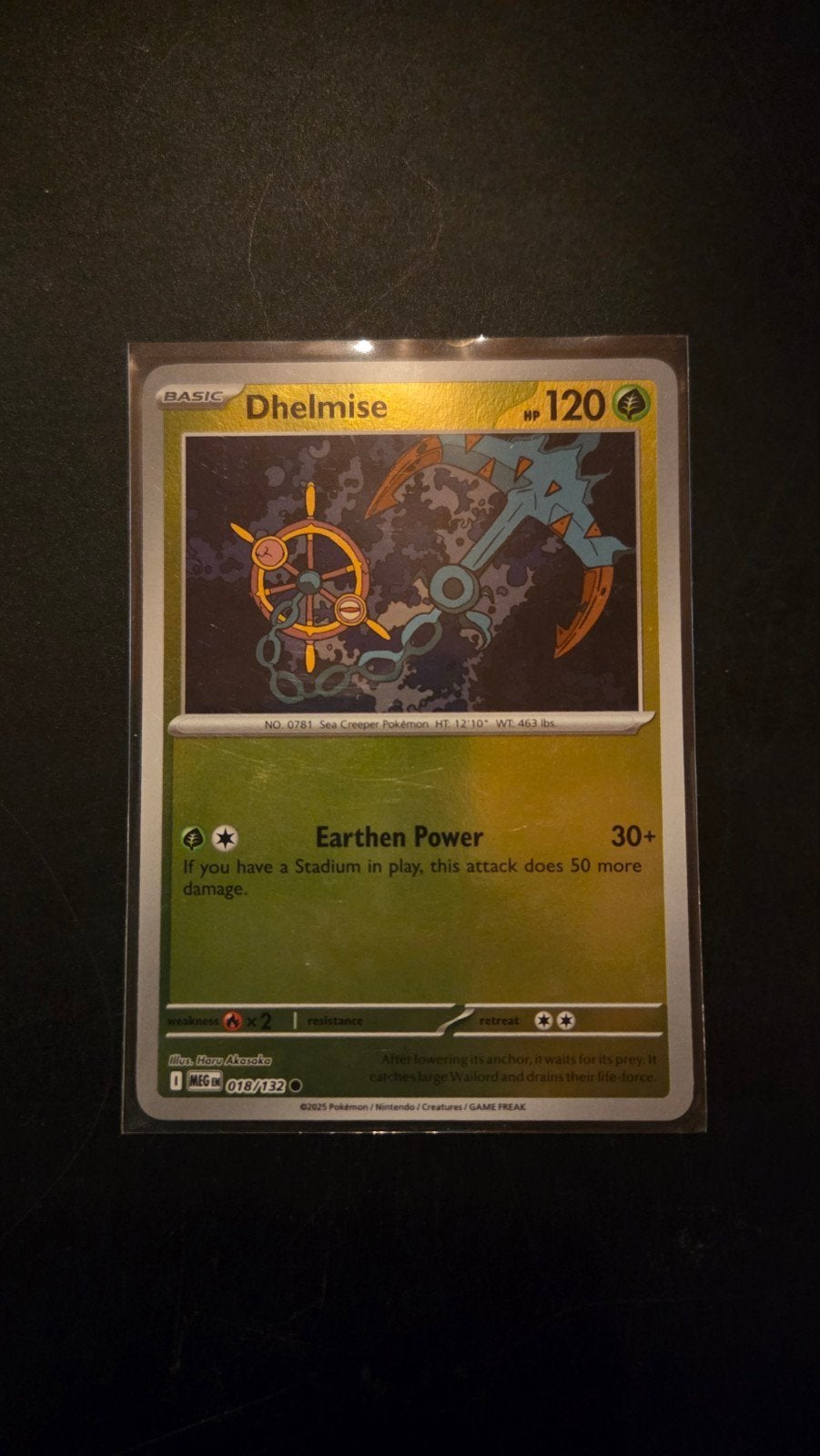 Dhelmise 018/132 Reverse Holo (Mega Evolution), Verzenden, Zo goed als nieuw, Losse kaart, Foil
