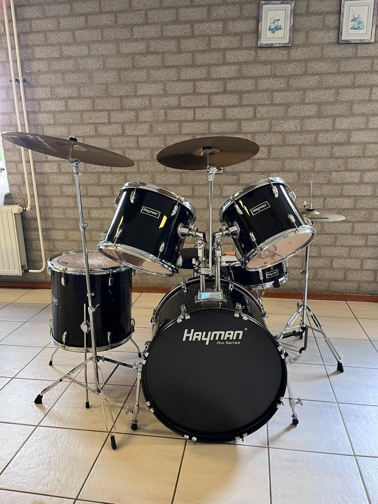 Hayman Pro Series drumstel - Compleet (zie beschrijving), Muziek en Instrumenten, Drumstellen en Slagwerk, Ophalen, Gebruikt, Overige merken