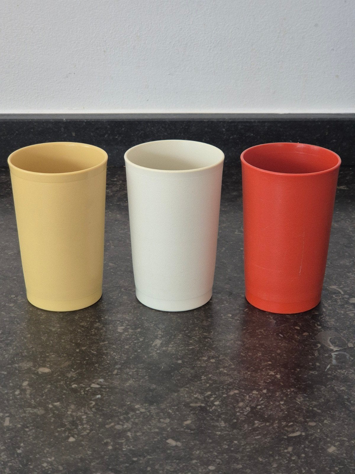Vintage Tupperware bekers, Ophalen of Verzenden, Gebruikt, Beker of Kan