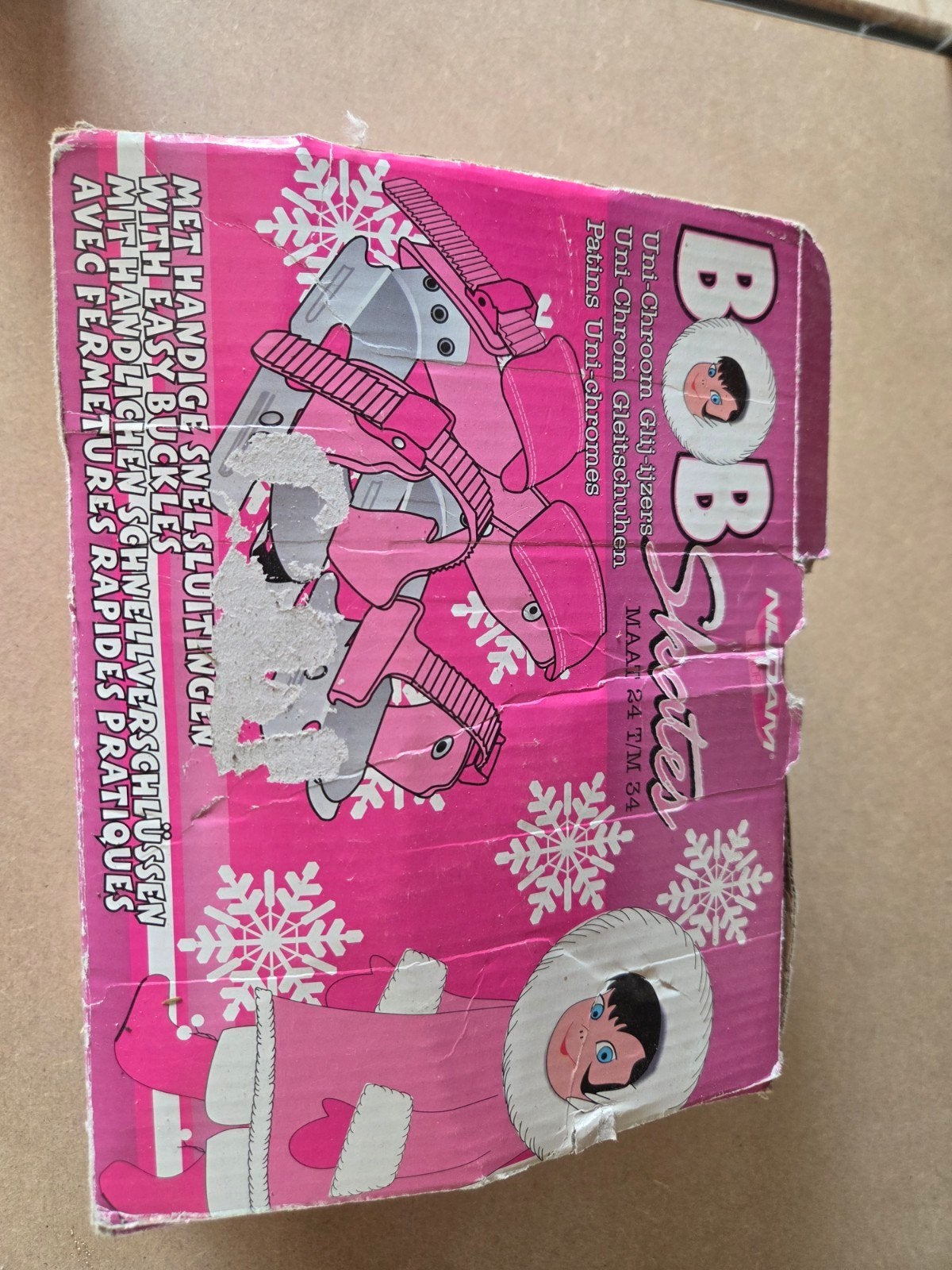 Nijdam Bob Skates Uni-Chroom Glij-ijzers Maat 24-34, Sport en Fitness, Schaatsen, Ophalen