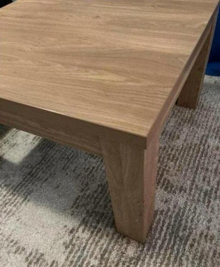 Eiken hout Salontafel / vierkant, Ophalen, Zo goed als nieuw