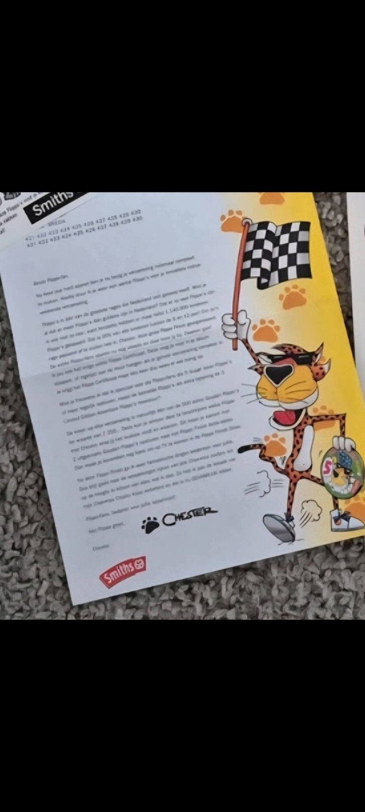 Gezocht! Flippo Chester Cheetos Brief, Ophalen of Verzenden