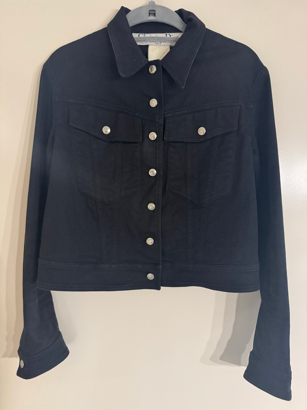 J'adore Dior spijkerjasje - Maat S, Ophalen of Verzenden, Gedragen, Maat 36 (S), Zwart