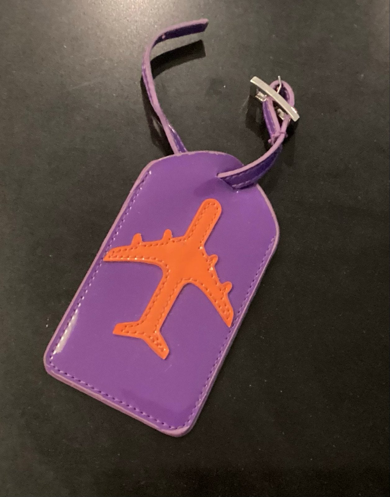 Air France bagage label in paars en oranje, Ophalen of Verzenden, Zo goed als nieuw, Overige typen
