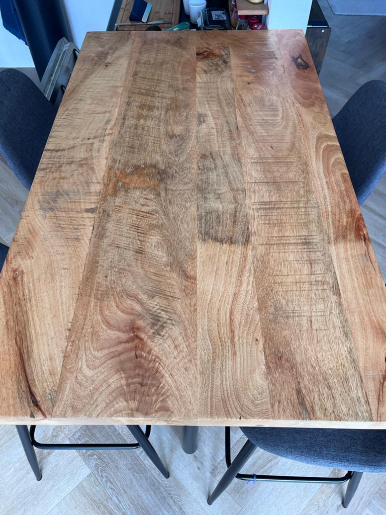 Mango houten tafelblad, Ophalen of Verzenden, Rechthoekig, 50 tot 100 cm