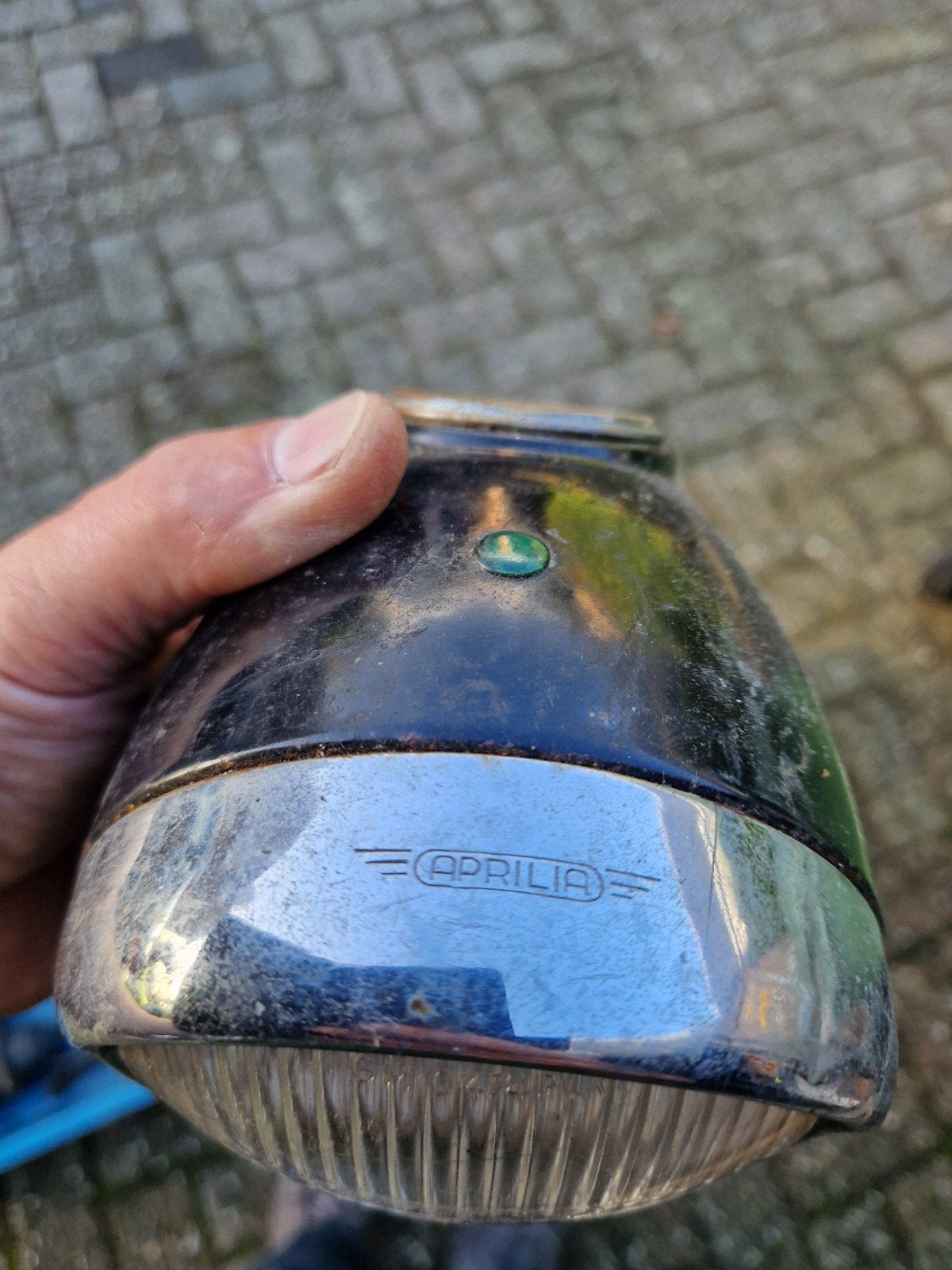 Aprilia Koplamp met snelheidsmeter - Vintage, Ophalen of Verzenden, Gebruikt, Koplamp, Aprilia