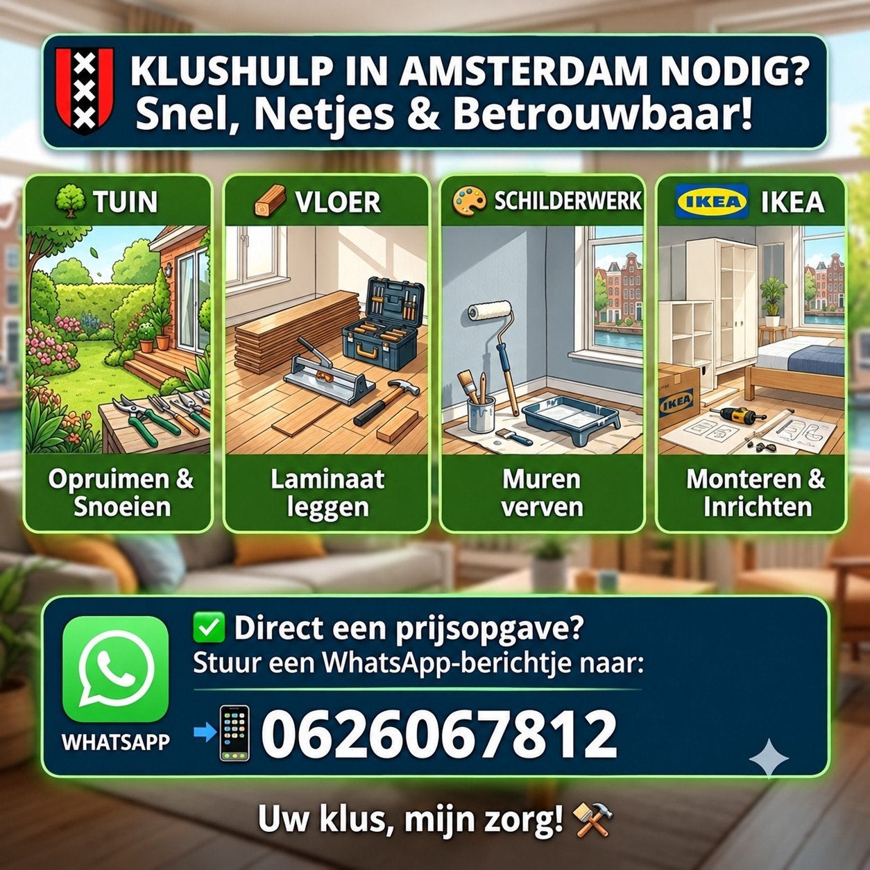 Klusjesman/Handyman, Ophalen of Verzenden