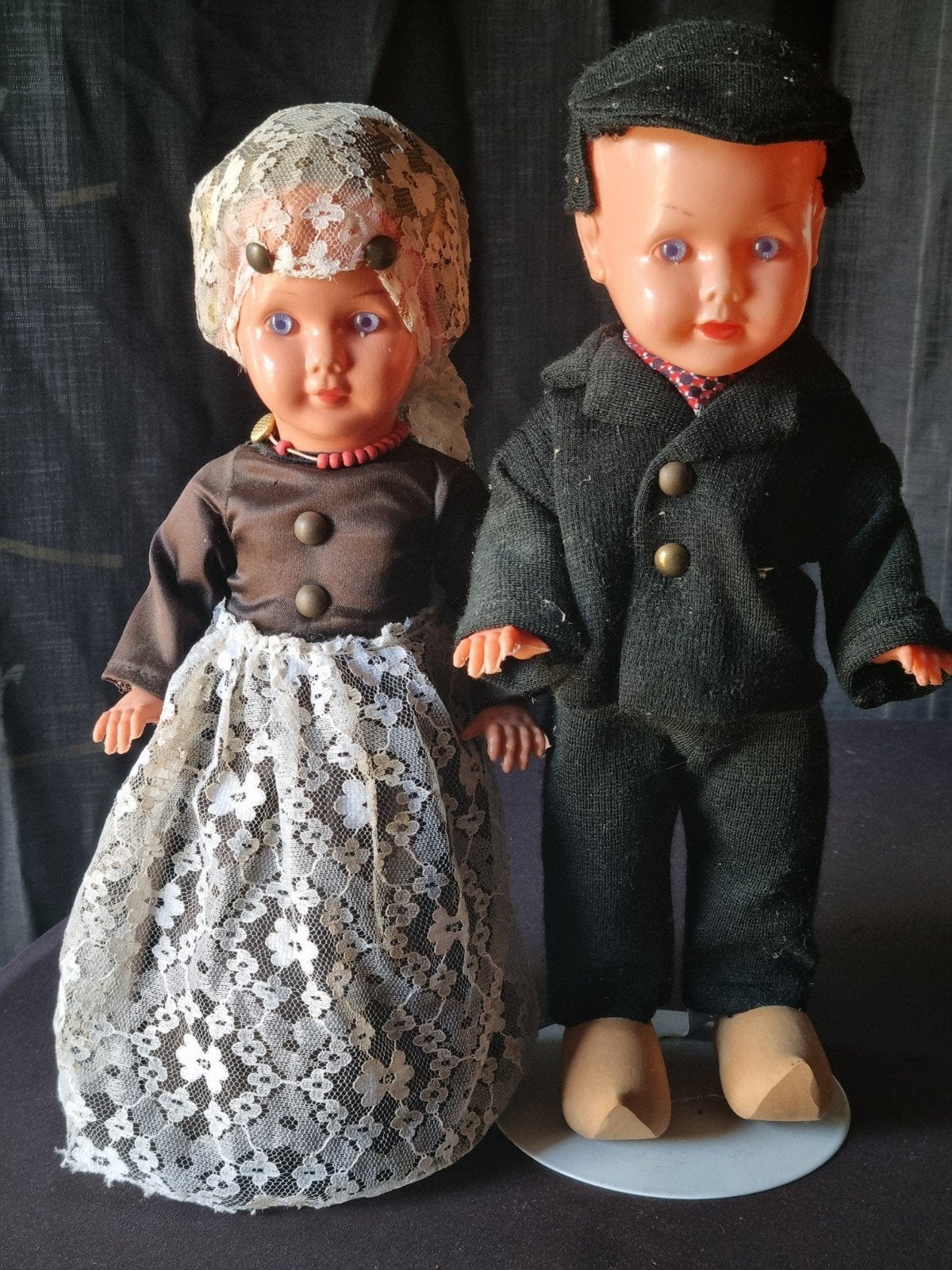Vintage Hollandse Klederdracht Poppen - Jongen en Meisje, Verzamelen, Ophalen of Verzenden, Gebruikt, Pop