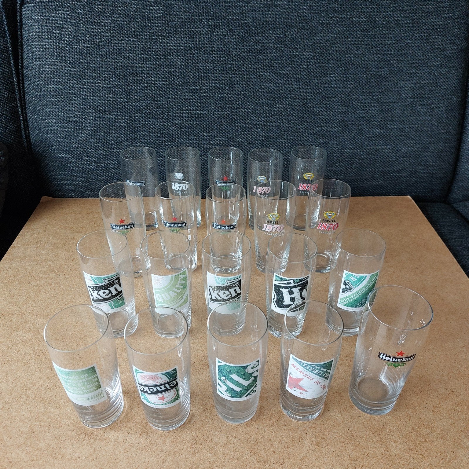 Heineken en Amstel bierglazen, Ophalen of Verzenden, Overige merken, Glas, Overige typen