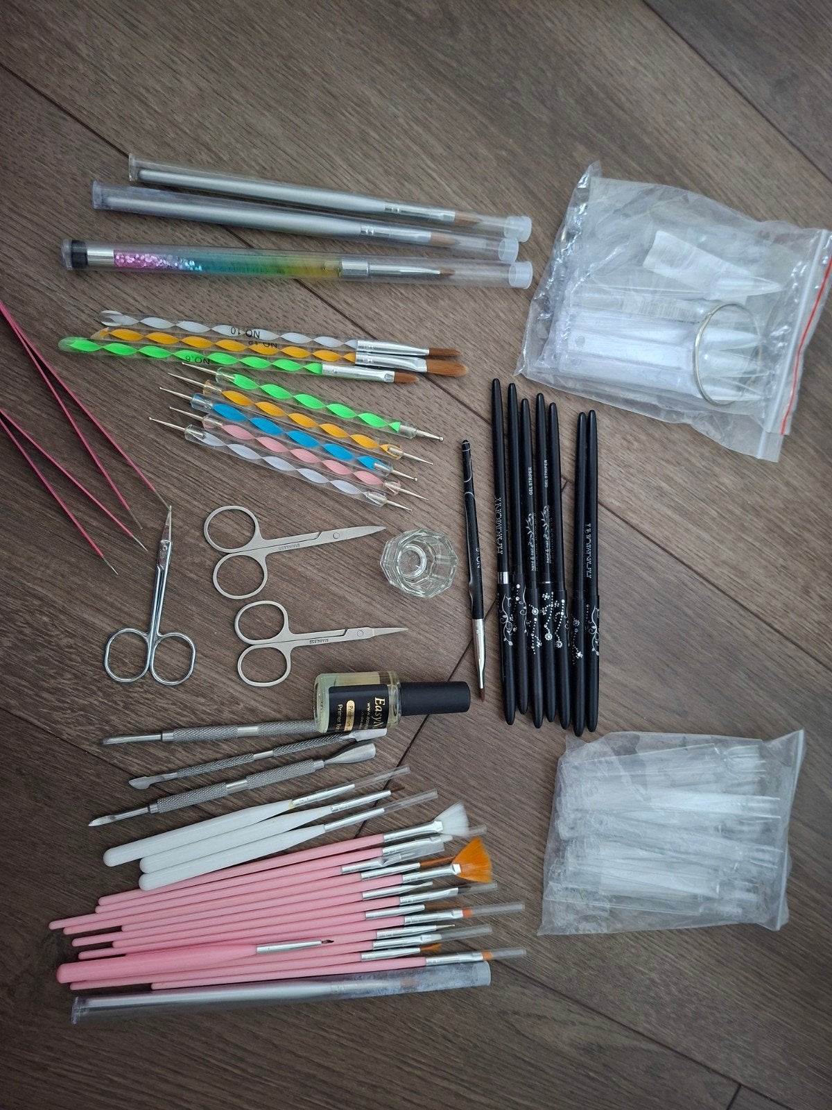 Nail art partij gellak acryl polygel set penselen kwasten, Ophalen of Verzenden, Nieuw, Overige kleuren, Handen en Nagels