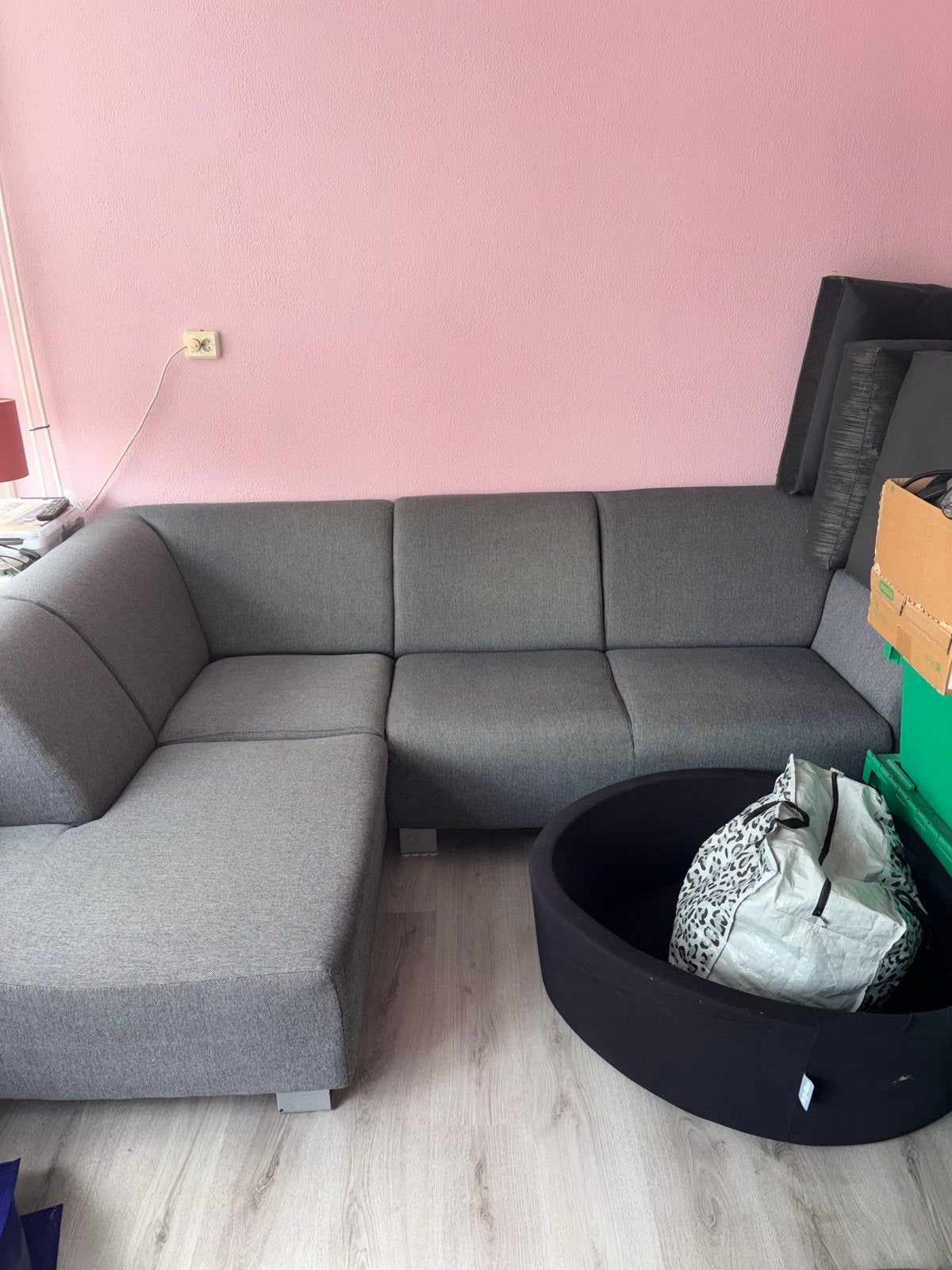 Hoekbank Leenbakker, Huis en Inrichting, Banken | Bankstellen, Ophalen, 250 tot 300 cm, Gebruikt, 100 tot 125 cm