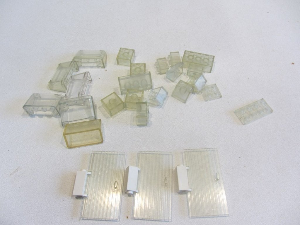 Lego vintage losse glazen ramen en doorzichtige lego blokjes, Ophalen of Verzenden, Gebruikt, Lego