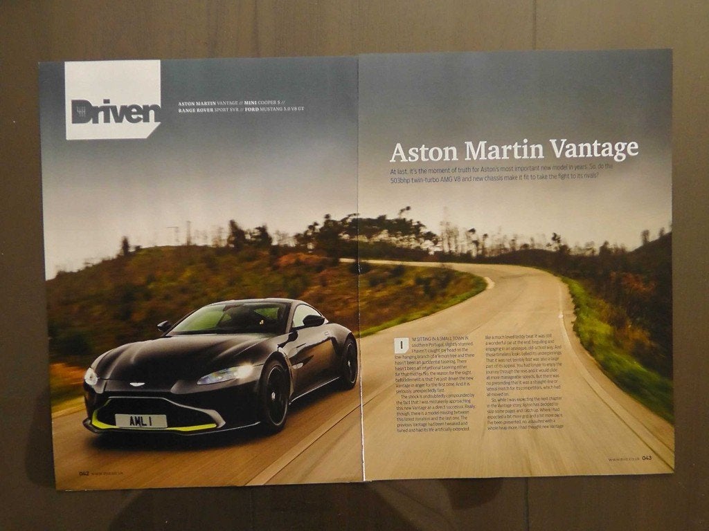 Aston Martin Vantage 2018 model ? eerst 23x autotest lezen, Ophalen, Gelezen