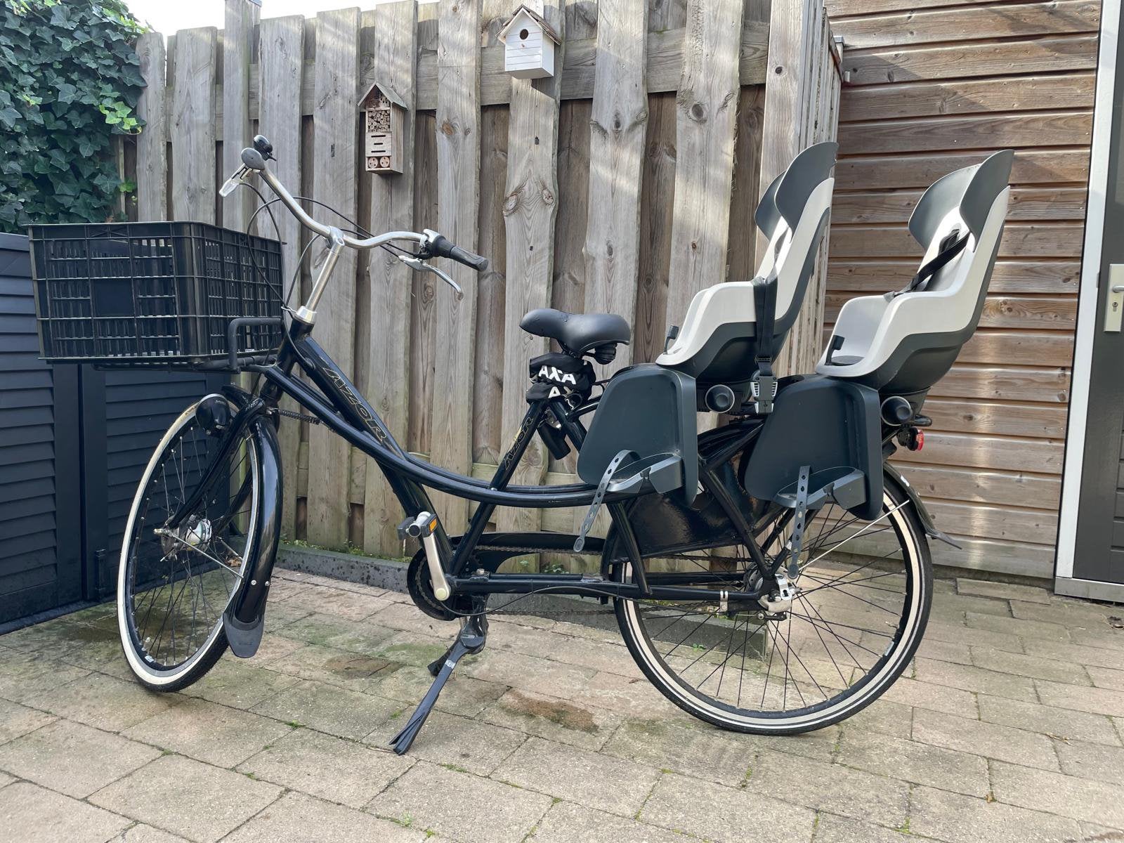 Azor Tweelingfiets Longtail – 7 versnellingen, 55 cm of meer, Ophalen, Zo goed als nieuw, Minder dan 10 versnellingen