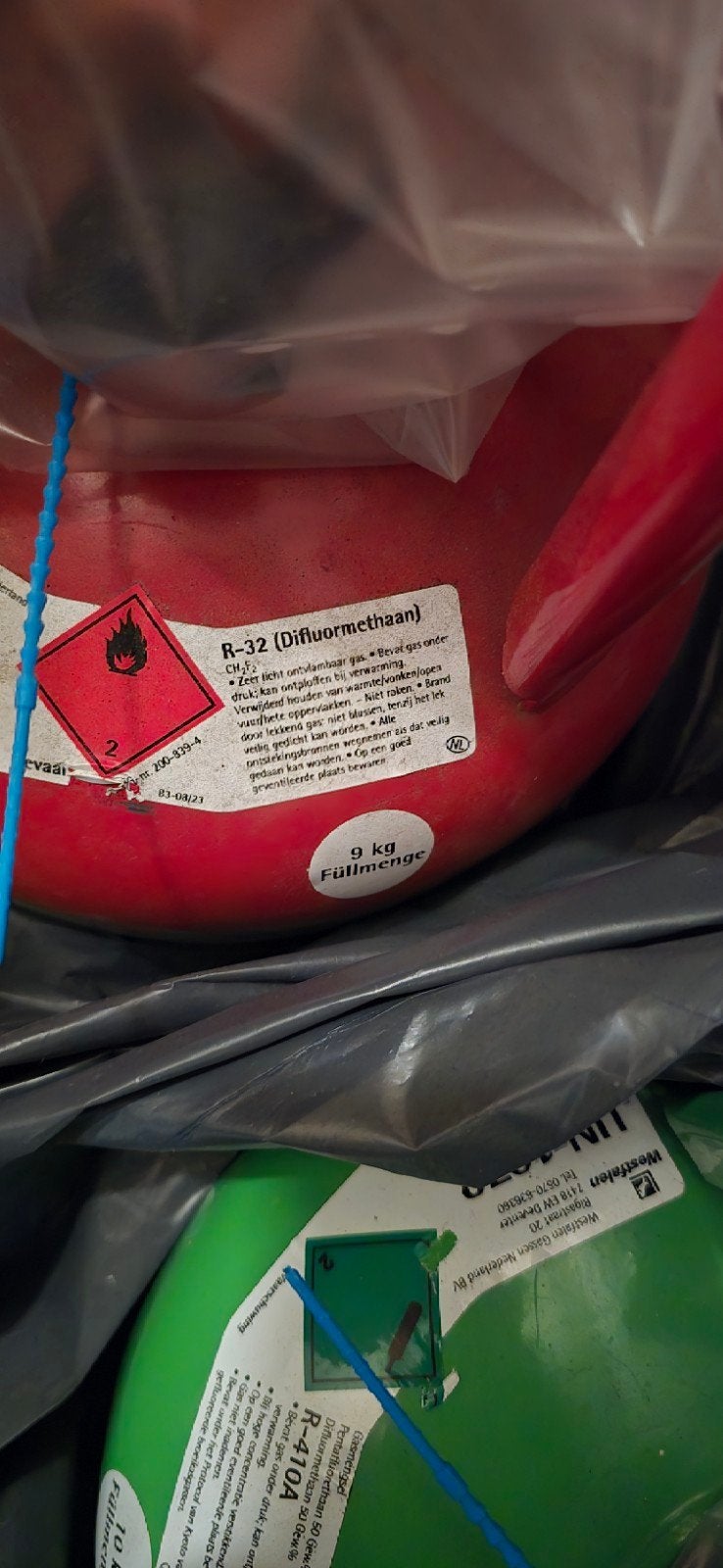 Koudemiddel R-1234ze, R-32, R-410A - Diverse hoeveelheden, Ophalen, Nieuw