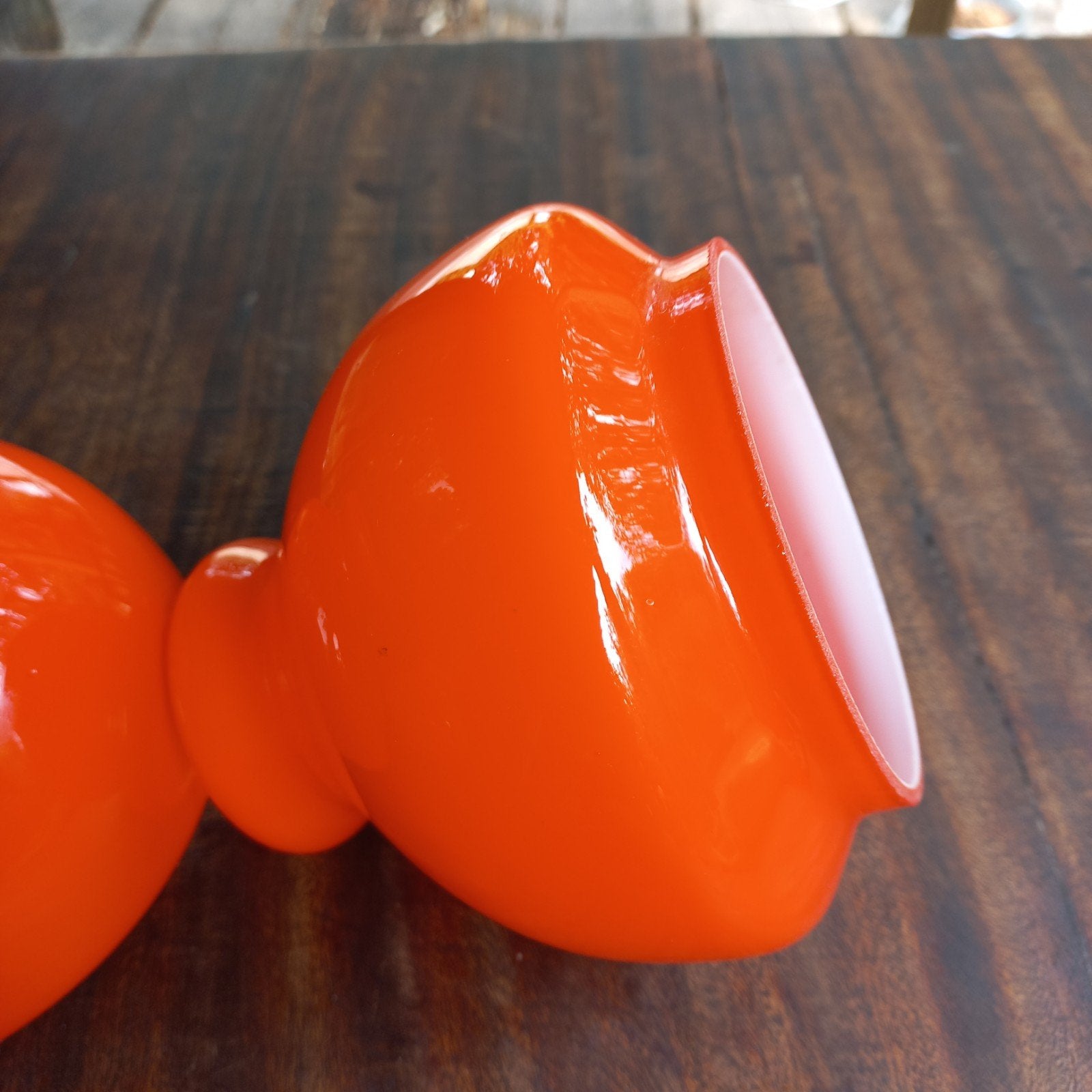 Lampenkappen,Retro,Jaren 60/70 Oranje(wit binnenkant), Ophalen of Verzenden, Oranje