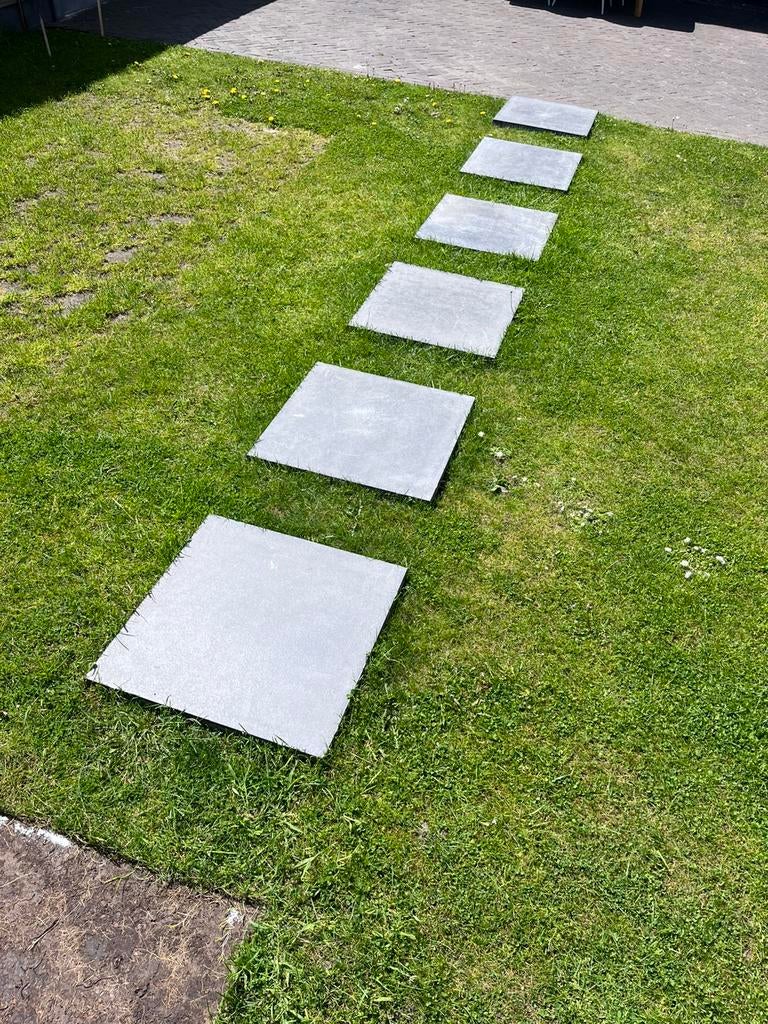 Tuintegels 60x60, Tuin en Terras, Tegels en Klinkers, Ophalen, Zo goed als nieuw, Beton, Terrastegels