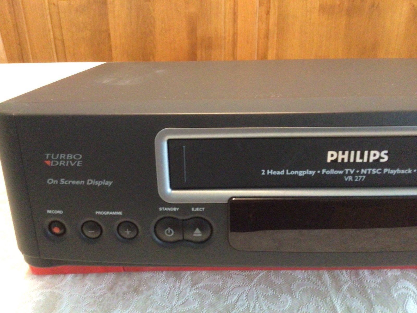 Philips VR 277 VHS-speler - Turbo Drive, OSD, NTSC Playback, Ophalen of Verzenden, Gebruikt, VHS-speler of -recorder