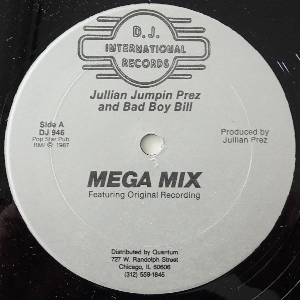 Jullian Jumpin Prez & Bad Boy Bill - Mega Mix -- House 1987, Ophalen, Zo goed als nieuw, 12 inch, Overige genres
