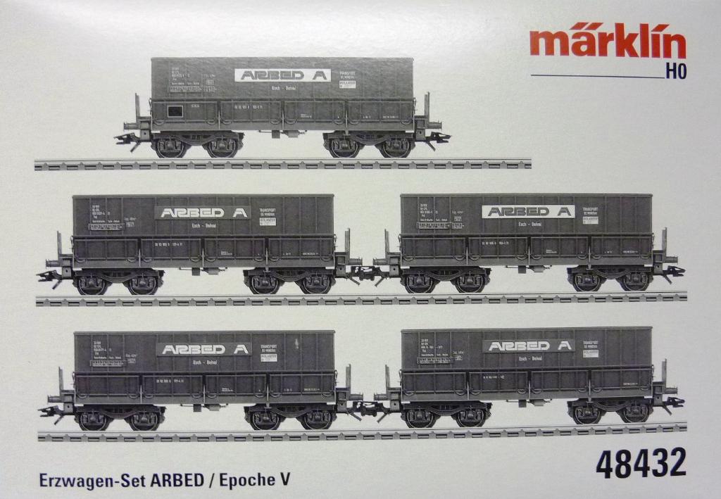 Märklin 48432 Set (5) Goederenwagens ARBED CFL, Hobby en Vrije tijd, Modeltreinen | H0, Wisselstroom, Treinset, Nieuw, Ophalen of Verzenden