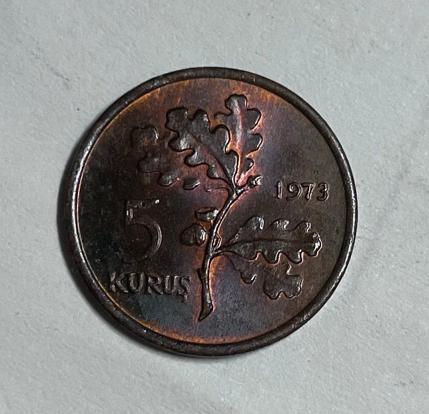 5 kurus Turkije 1973, Ophalen of Verzenden, Overige landen