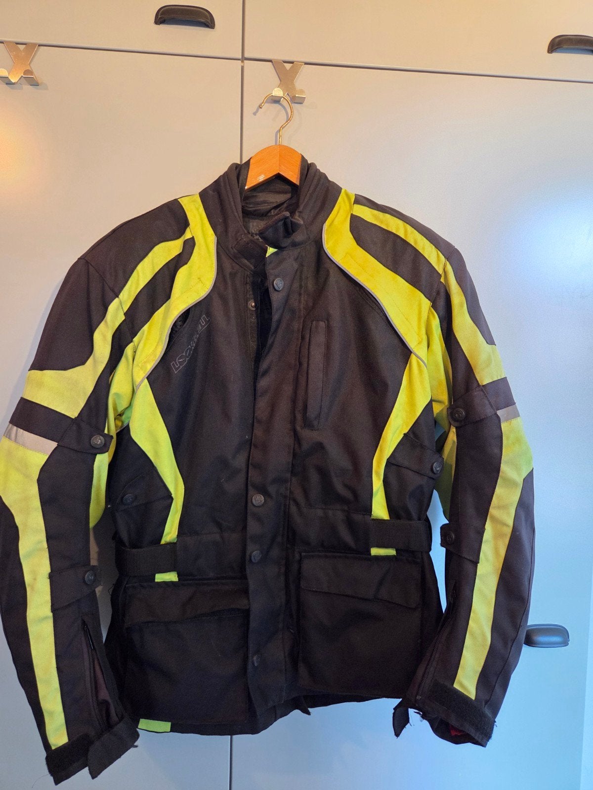 Lookwell motorjas zwart/fluogeel - 2XL, Motoren, Ophalen of Verzenden, Tweedehands, Jas | textiel, Lookwell